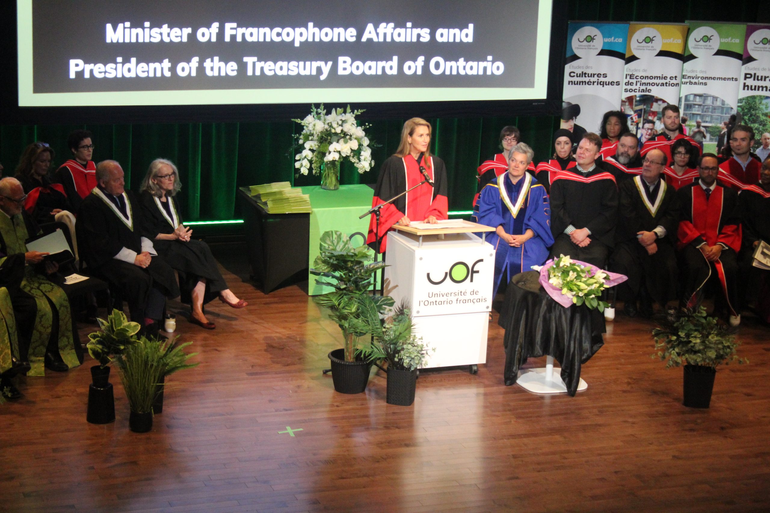 La ministre Mulroney a prononcé un discours inspirant. (Crédit : Le Métropolitain) La ministre Mulroney a prononcé un discours inspirant. (Crédit : Le Métropolitain)